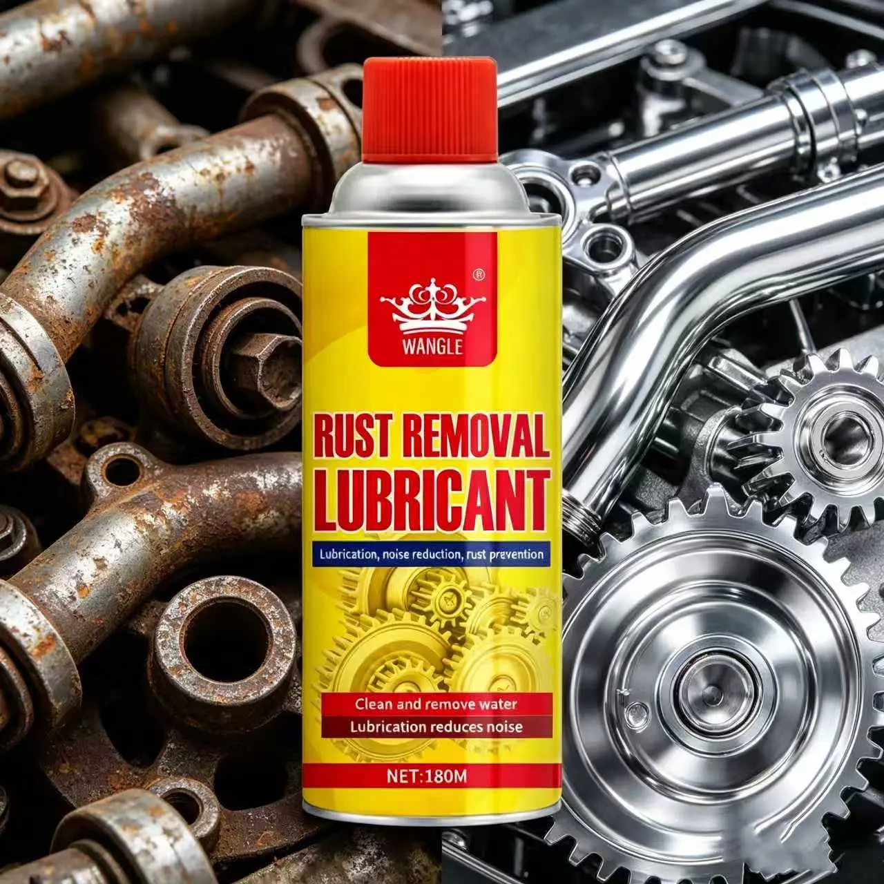 Rust Remover & Anti-Rust Lubricant Spray -Heavy-DutyMulti-Purpose Penetrating Oil Spray, DIY AutoCareLubricant, High Temp Anti-Rust Corrosion Inhibitor &SqueakFix, Ideal Maintenance Spray for Car Locks, Bearings& MetalHardware