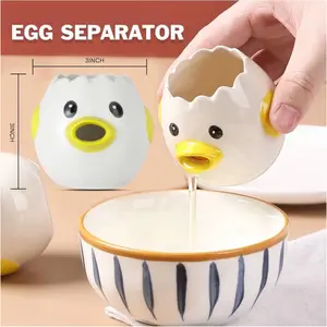 Egg White Separator - Kitchen Utensils with Colorful Design for Egg Storage and Separation