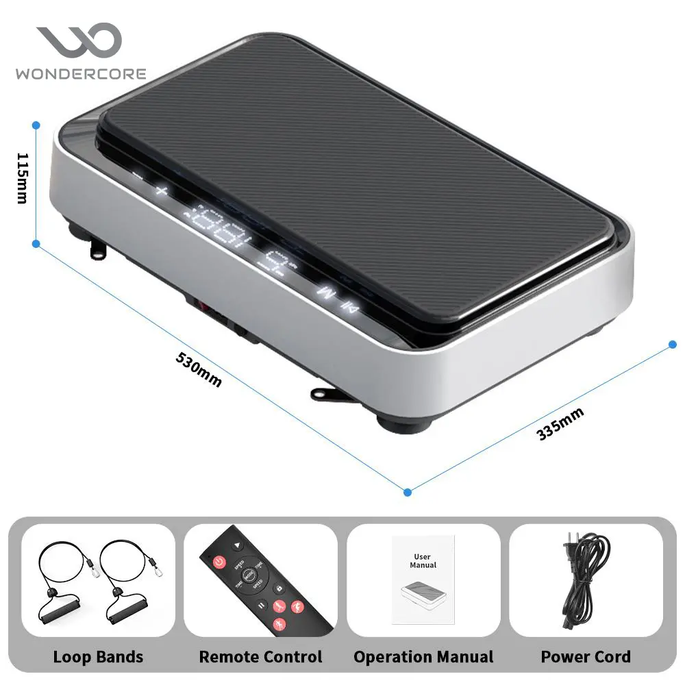 Vibration Plate Exercise Machine with Lymphatic Drainage Feature for Full-Body Workout and Wellness