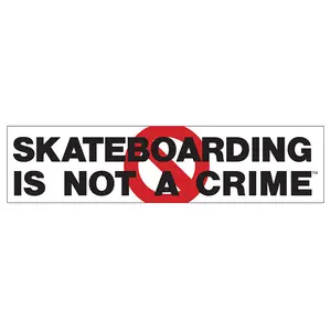 Skateboarding Is Not A Crime 10in Bullet Sticker