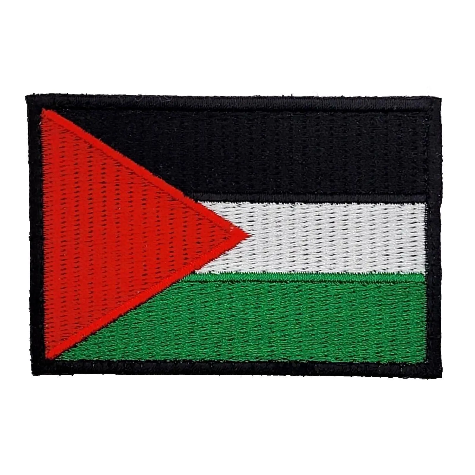MiltacUSA Palestine Flag Tactical Embroidered Patch (Hook Fastener) 3.0 x 2.0 inch for Jackest and Backpacks