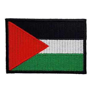 MiltacUSA Palestine Flag Tactical Embroidered Patch (Hook Fastener) 3.0 x 2.0 inch for Jackest and Backpacks