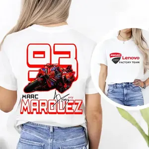 Vintage Marc Racing Double Sided Shirt, #93 MotoGP Tee for Enthusiasts Motorsport, Full Size Unisex For Men, Women