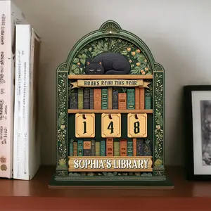Vintage Book Tracker Sign, Library Decor, Book Lover Gift, Books Read This Year Counter, Reading Lover Gift, Personalized Reading Tracker