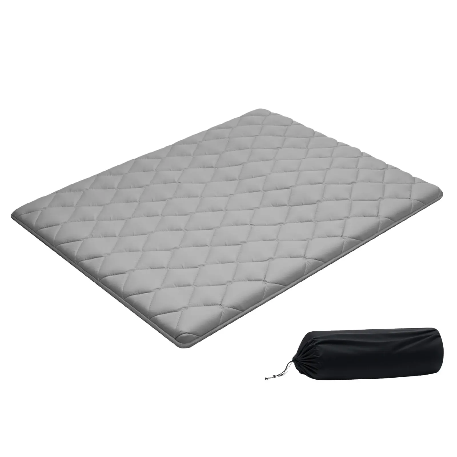 【SummerFinds】VEVOR Queen Size Portable Foldable Sturdy Space Saving Japanese Tatami Futon Mattress, 9-Layer Floor Mattress Pad with Storage Bag & Fastener, Balanced Support, 80x60x2.5in Gray (for Sleeping, Camping), Sturdy Mattress
