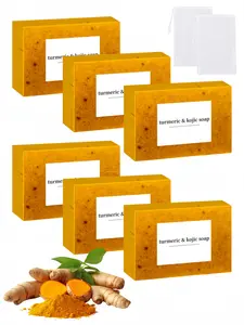 LMMAKE Turmeric Kojic Soap Bar Triple Action for Brightening Smoothing & Deep Cleansing Reduces Dark Spots Improves Skin Texture for Morning Night Facial Body Care Dermatologist Tested for Men Women