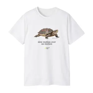 Slow Motion Turtle Funny T-Shirt, Unisex Graphic Tee for Men & Women, Casual Streetwear Cotton Top, Trendy Summer Outfit, 100% Cotton Apparel