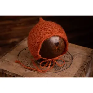 Adjustable Pointy Mohair Bonnet - Vermeil