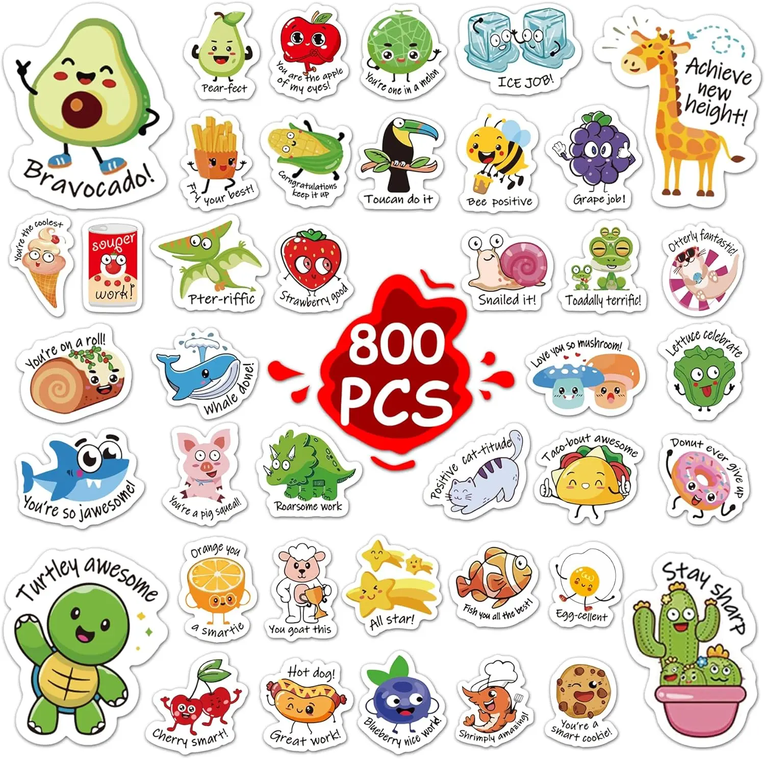 800pcsTeacher Stickers Classroom Stickers Motivational Stickers for Kids Stickers for Students (800 pcs Teacher Stickers)