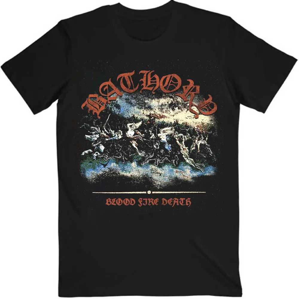 Bathory Hammerheart Viking Warrior Graphic Unisex Tee HY4602