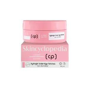 Skincyclopedia Pure Collagen Hydrogel Under Eye Patches & Peptides Skin Revitalizer, Anti Aging Skin Brightener, Treats Dark Circles, Puffy Eyes, Crow's Feet, Fine Lines & Wrinkles. Vegan. 60Pcs