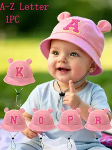 1 PC Cute Baby Bucket Hat, Unisex for Boys and Girls, Cute Bear Ear Basin Hat, Super Popular Among Kindergarten Kids, Essential for Going Out and Playing, Fashion Children's Accessory 0-2Y, Sun Bonnets