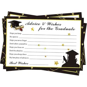 Graduation Advice Cards - 50-Pack Graduate Party Supplies 2026 Advice for the Graduate Graduation Decorations Party Favors Table Games Personalized Graduations Cards