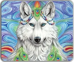 Rainbow Wolf Mousepad