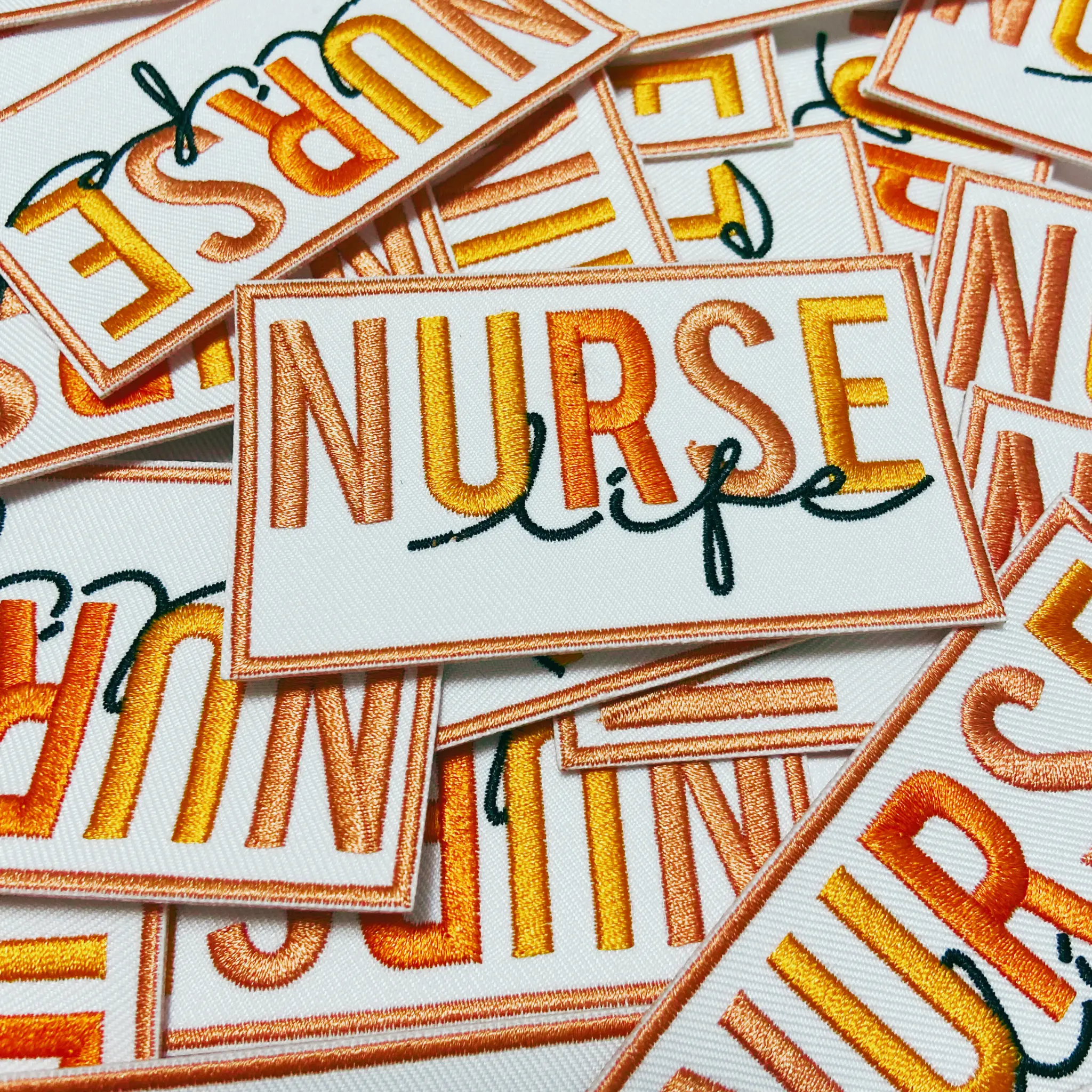 3" NURSE life -  Embroidered Hat Patch