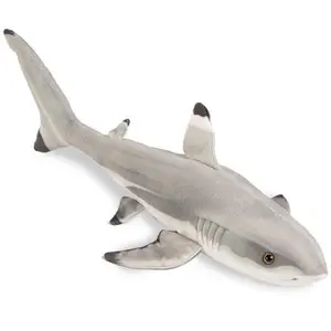 Real Planet™ Black Tip Shark Realistic Plush Stuffed Animal
