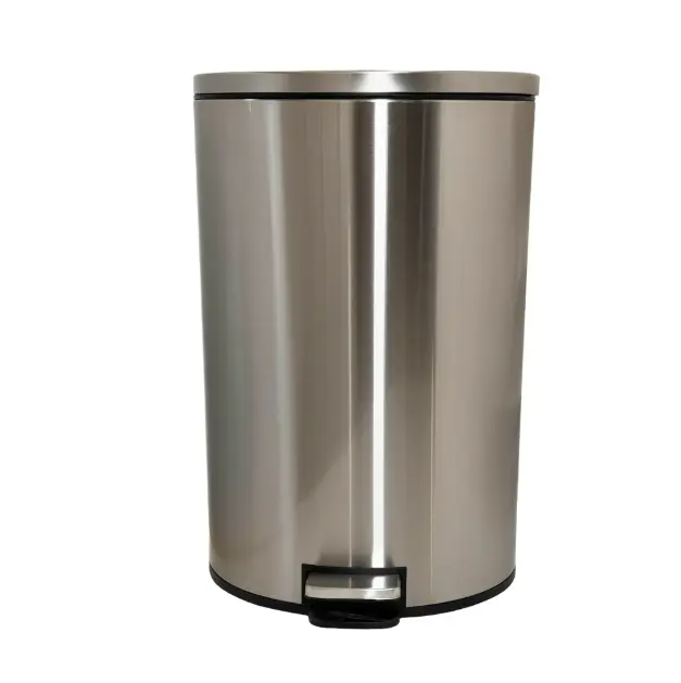 Better Homes & Gardens 10.5 Gallon Trash Can, Oval Kitchen Step Trash Can, Stainless Steel