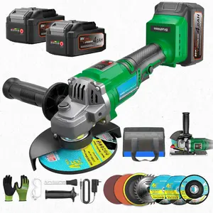 Cordless Angle  Tool 4-1/2 inch, 20V   Kit, Brushless Power Angle Grinders with 2x4.0Ah , 3 Variable Speed  with 35 count Accessories for Metal , Grinding