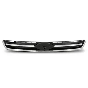 Fit For 2013-2016 Ford Escape Front Upper Bumper Grille Grill Black & Chrome