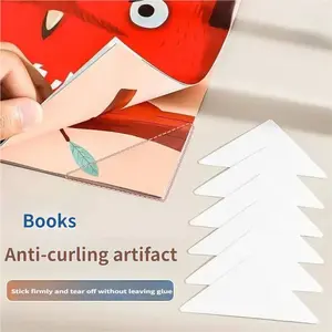 Student Essential Book Corner Protector Sticker, Transparent Invisible Anti-Curl Cover, Ideal for Notebooks and Homework Books