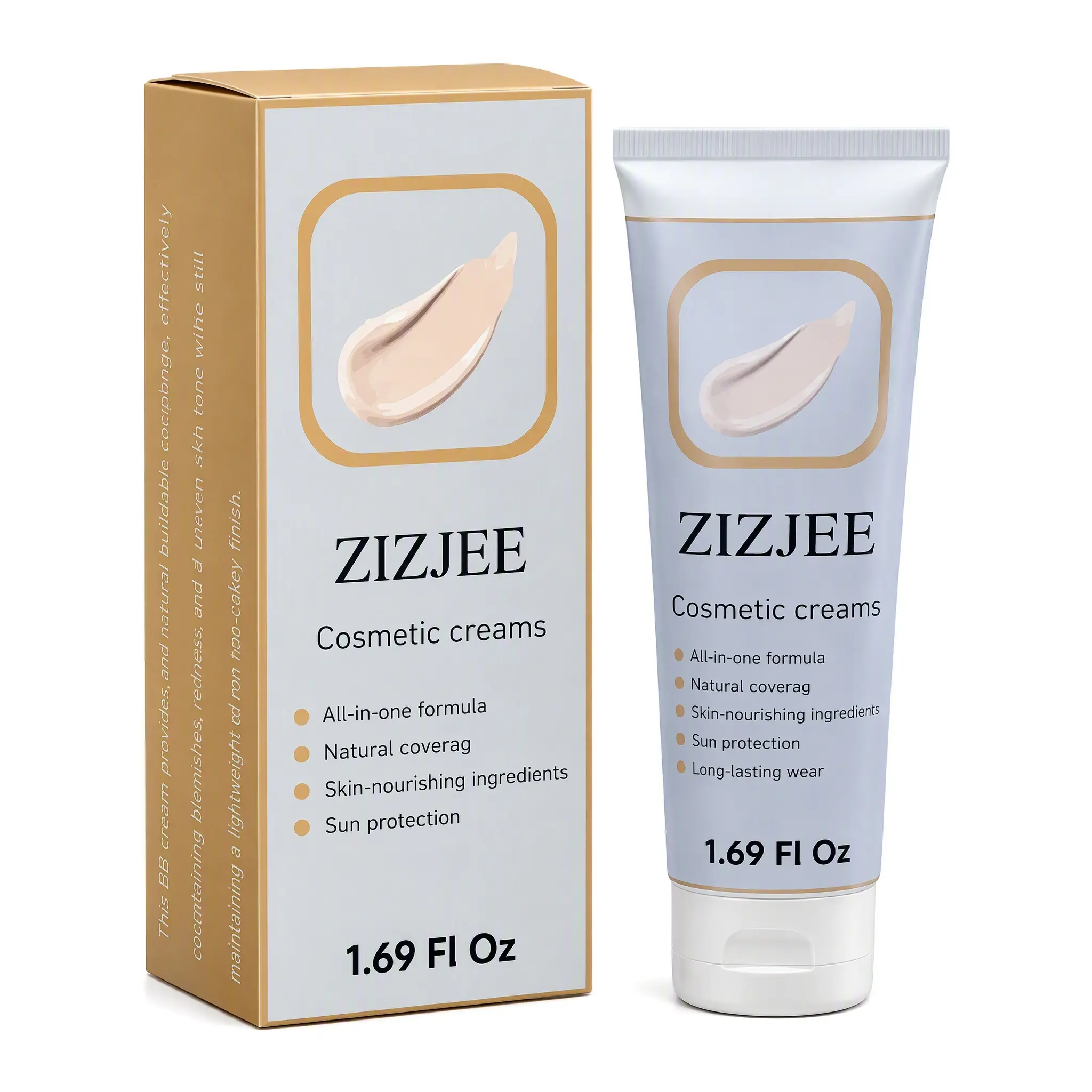 ZIZJEE Daily Sunscreen Cream | Light Coverage with Smooth Finish | 1.69 Fl Oz