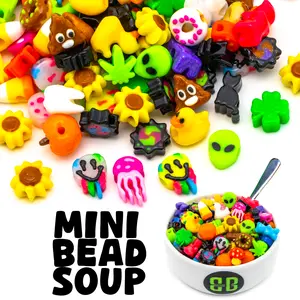 Mini Bead Soup - Random Mix of Mini Plastic Beads by Weight (18+)