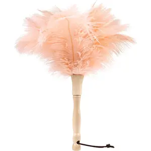 Ostrich Feather Duster 12 Inch Feather Duster Fluffy Natural Ostrich Feathers with Wooden Handle Ostrich Feather Duster for Cleaning Supplies