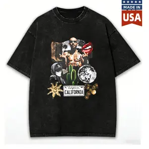 Casual Streetwear Style Women's T-Shirt California Vibes Graphic Design Summer Wear Gift For Trendy Friends, SWAG Retro Launch Tee