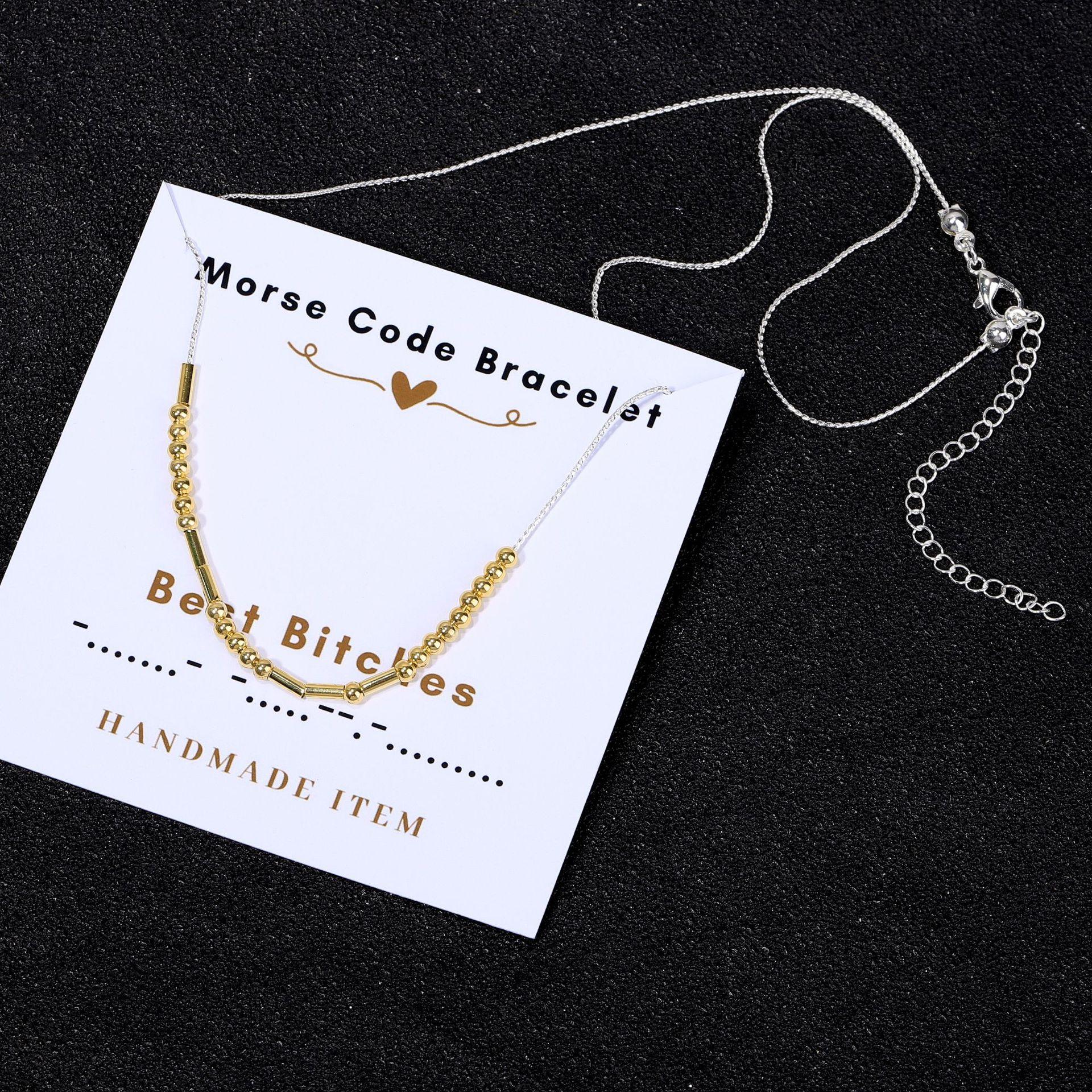 Morse code necklace alphanumeric couple personalized collarbone chain necklace