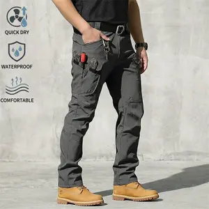 Men’s Tactical Pants – Stretch Waterproof Fabric, Single Pack, Durable Cargo Pants for Hiking, Casual Wear, and Work, Multiple Pockets (Belt Not Included)