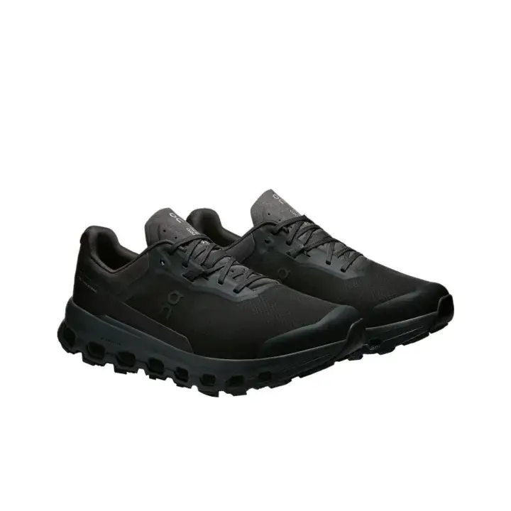 All Black CloudTec Trail Running Sneakers Rugged durable upper, deep lug cloud outsole, excellent grip and shock absorption, outdoor hiking trail shoes for all terrain
