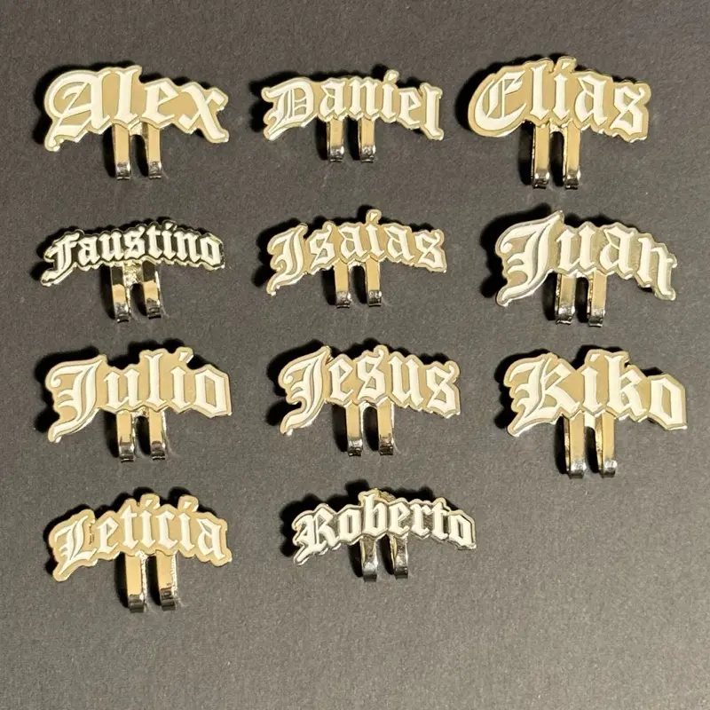 Name Metallic Hat Clips