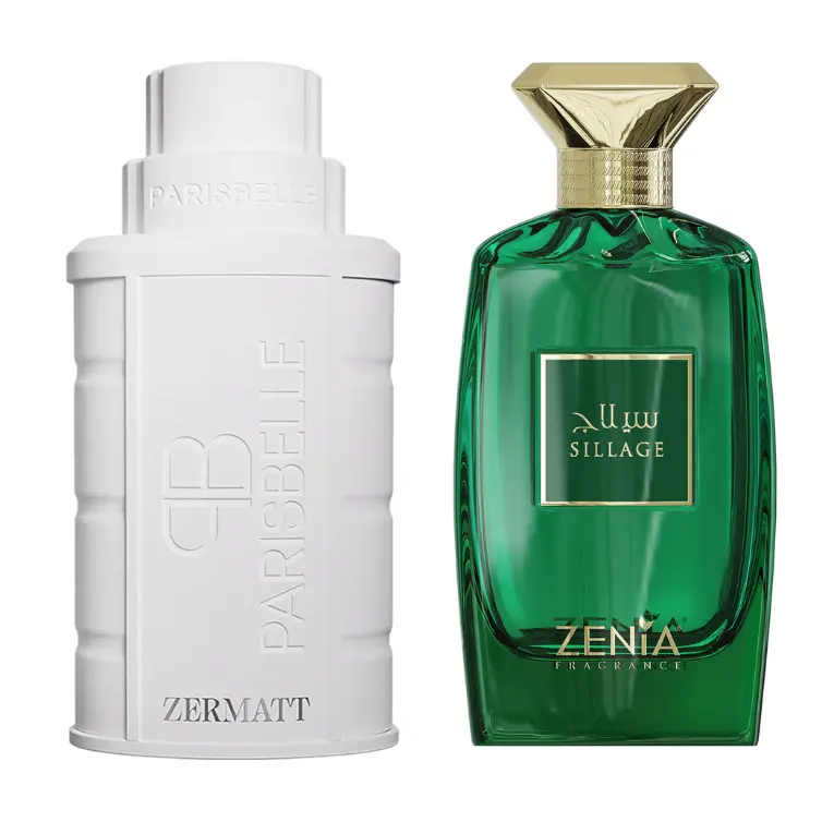 (2pc Jet Setter Bundle) Sillage by Zenia EDP + Zermatt by Parisbelle Extrait De Parfum, 3.4oz