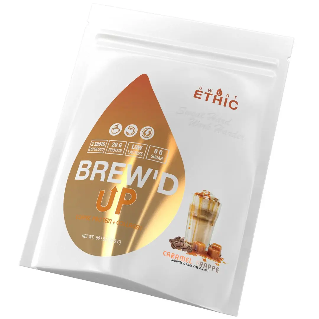 Sweat Ethic Brew’D UP Protein Coffee – 15g Whey Isolate, 5g Collagen, 0g Sugar, Colombian Roasted Beans, Natural Caffeine, Low Lactose, Ideal for Fitness Enthusiasts