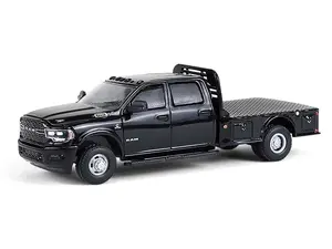 2023 Ram 3500 Dually Flatbed - Black (Dually Drivers Series 16) Diecast 1:64 Scale Model - Greenlight 46160F