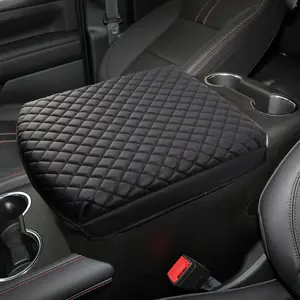 1.2in Thickness Center Console Cover Compatible with 2019-2025 Chevy Silverado/GMC Sierra and 2021-2025 Tahoe/Suburban/Yukon , Car Armrest Cover Leather Protective Cover (for Bucket Seat Consoles)
