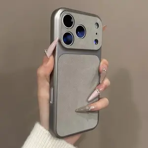 Luxury Jeans Fabric Leather Matte Conversion Phone Case to For 17 iPhone 13 14 15 16 17 Pro Max Shockproof Bumper Skin Cover