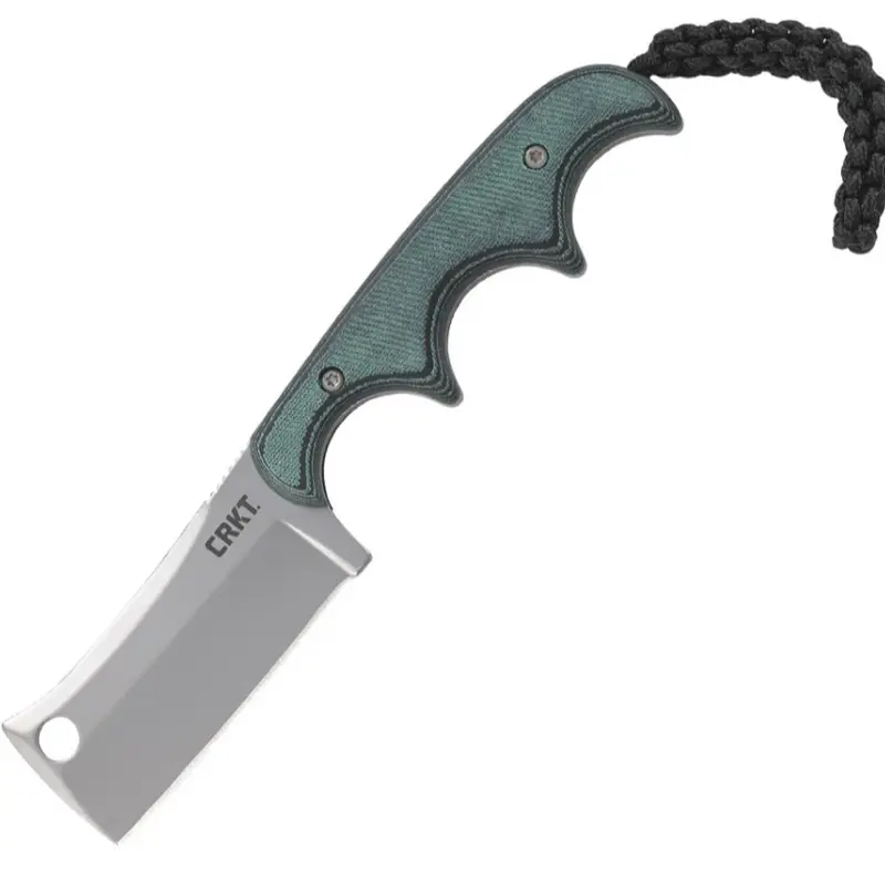 CRKT Minimalist Fixed Blade Cleaver Knife - 2.13" Stainless Steel Cleaver Shape Blade, Steel & Nylon Hand Tool with Fiberglass Reinforced Nylon for Cutting Tasks