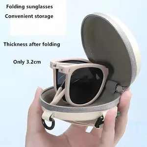 2026 New Foldable Sunglasses with Compact Folded Frame, Anti-UV Lens for Outdoor & Driving Use (Suitable for Men & Women)