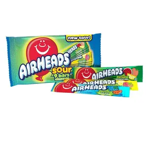 Airheads SOUR Candy Bars, Sour Watermelon Punch, Blue Blast, Lemon Berry Squeeze, 9 Bar Movie Theater Box