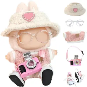 5-Piece of Set 17cm Doll Clothes for labubu - DIY Clothes for Doll Outfits Accessories, Luxury Chic Doll Clothing & Style Bundle,Just Clothes