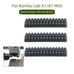 Nozzle Brush for Bambu Lab A1, Hotbed Mounted Silicone Wiper Scrubbers, Professional 3D Printer Cleaning Tool Accessories, Durable Replacement Silicone Brush for Bambulab A1 Nozzle Daily Cleaning and Printer Maintenance