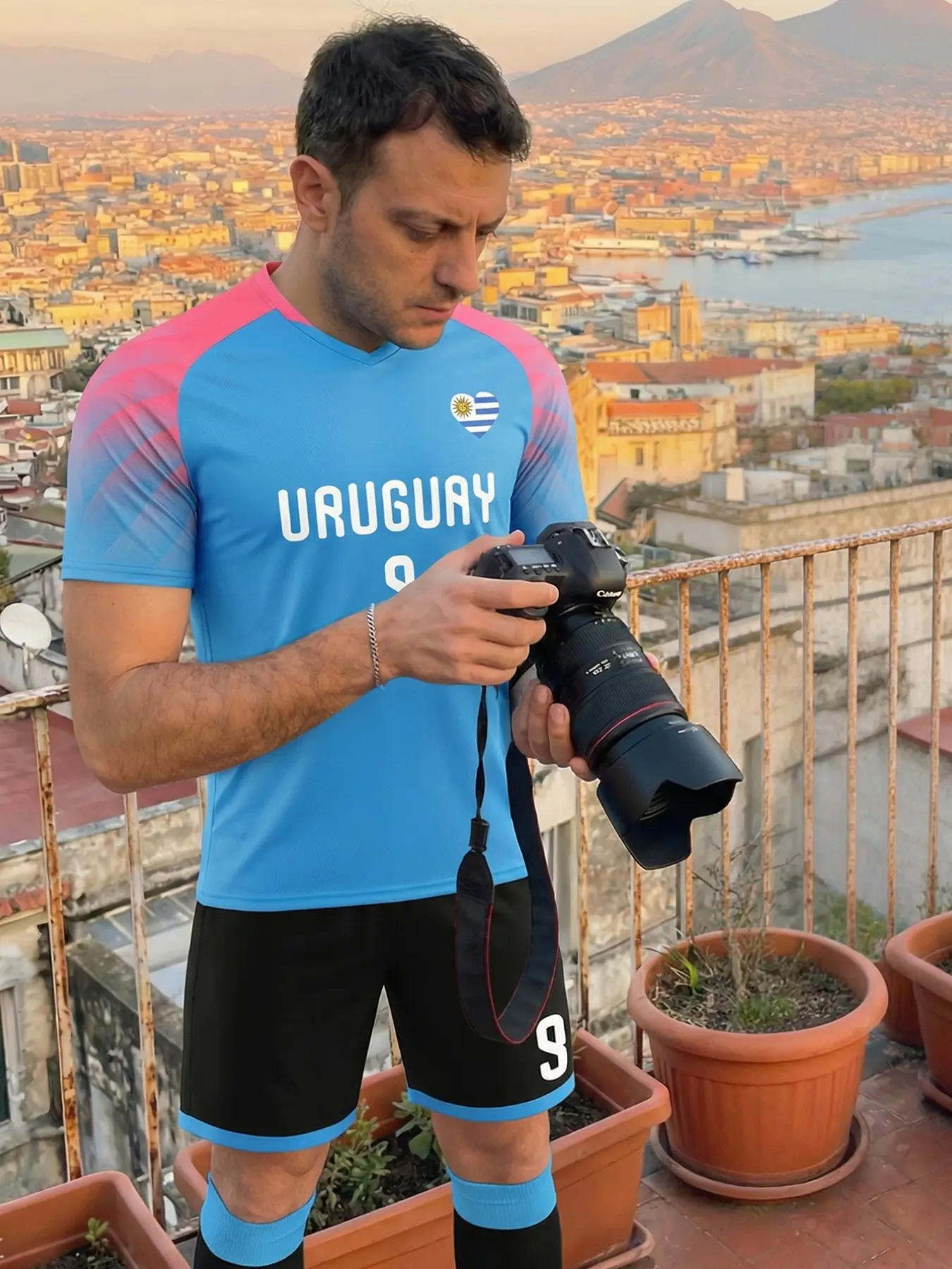 2026 Uruguay Style Soccer Jersey Set, Quick-Dry Breathable T-Shirt and Shorts, Fan Exclusive, Perfect for Matches and Parties