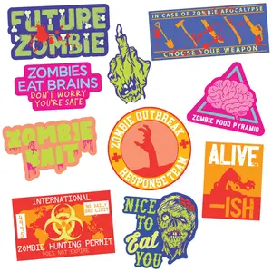 Zombie Sticker Extra Large Stickers for Adults Funny Adhesives with Memes Funny Stickers with Colorful Graphic Decals Sarcastic  Funny Zombie  Multi