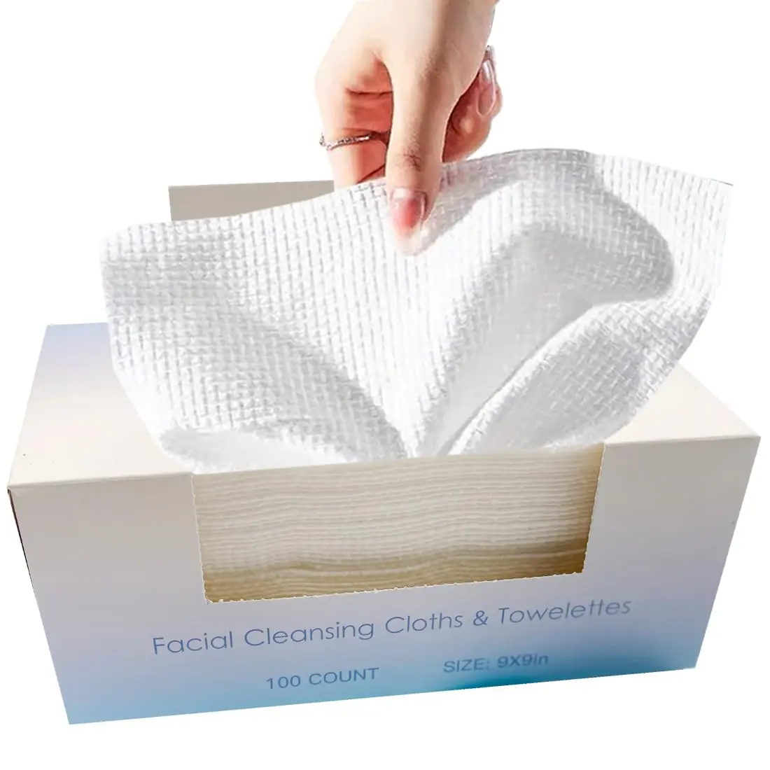 100 count-Disposable  Towels, Disposable wipeFacial Cleansing Cloths & TowelettesDisposable Cleansing TowelsRemover Dry Wipes, Ultra SoftSoft &  Friendly  Towelettes Disposable