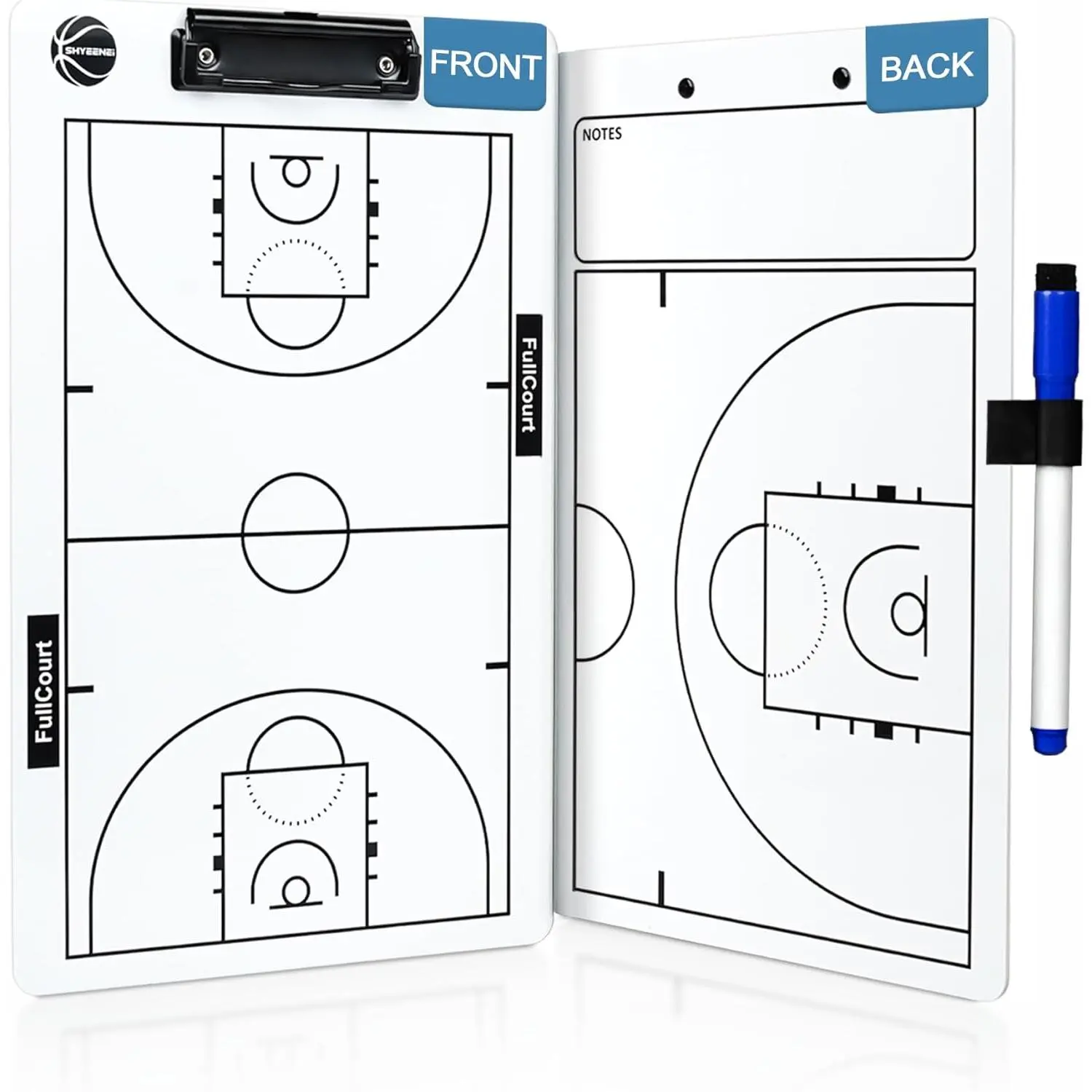 Basketball Coaching Board, 2025 Version Double-Sided Basketball  Clipboard, Dry Erase White Board for Coaches, Solid  Marker Boards, Portable and Efficient for Basketball Coaches