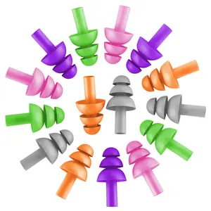 10-100 Pairs of Reusable Ear Plugs Silicone Individually Wrapped Waterproof for Sleeping, Shooting, Swimming, Hunting
