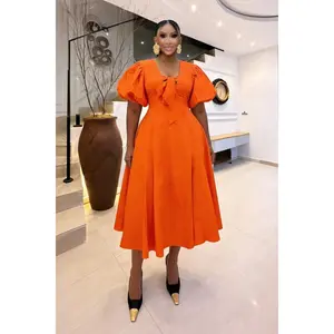 RUNO DRESS-ORANGE