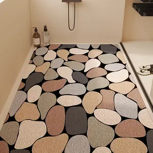 1pc Non-Slip Soft Comfort Shower Mat with Drainage Holes, Quick-Drying PVC Loofah Massage Mat for Wet Areas, Rectangular Bath Mat for Bathroom, Shower Floor Mat