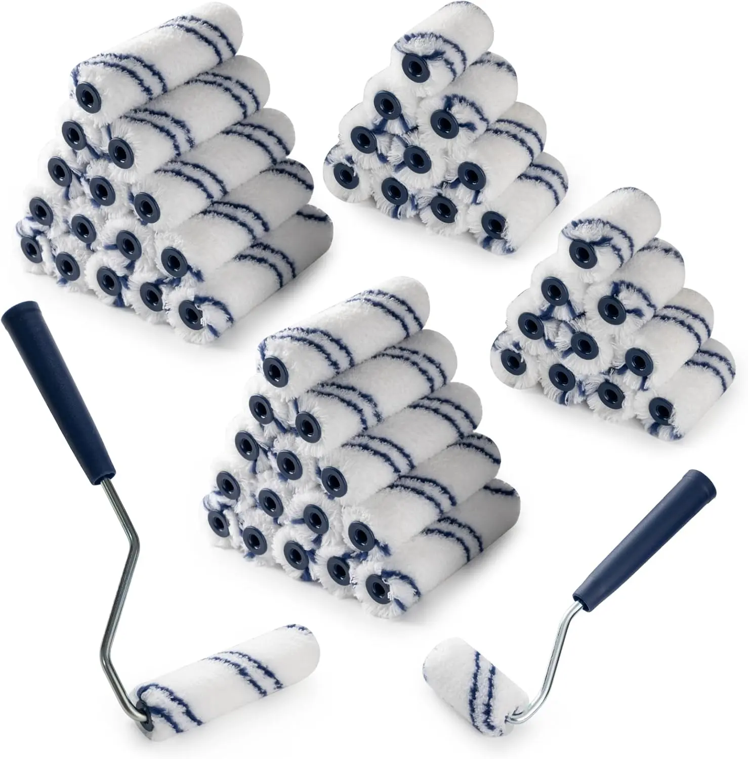 50 Pack Microfiber Paint Roller, 2 Inch and 4 Inch, Small Paint Roller Covers